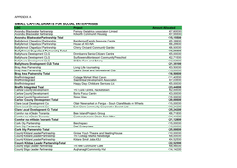 Small Capital Grants for Social Enterprises