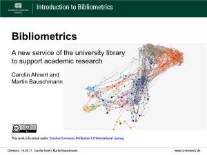 Introduction to Bibliometrics