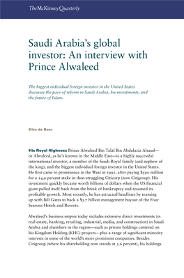 An Interview with Prince Alwaleed 