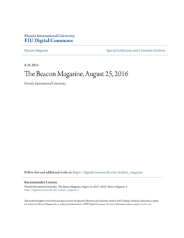 The Beacon Magazine, August 25, 2016 Florida International University