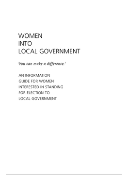 Women Into Local Government