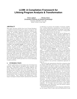 A Compilation Framework for Lifelong Program Analysis & Transformation