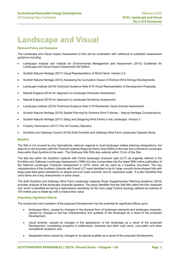 Landscape and Visual No.1 of 9 Factsheets
