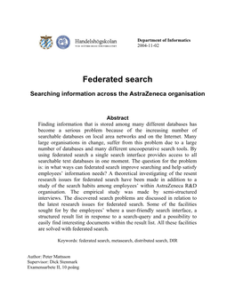Federated Search