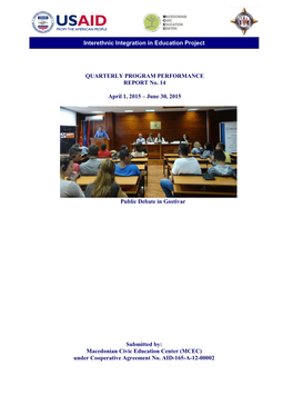 MCEC IIEP Quarterly Report #14 Apr Jun 2015