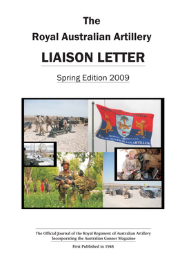 RAA Liaison Letter Spring 2009