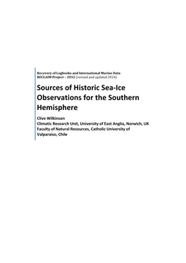 Sources of Historic Sea-Ice Observations for the Southern