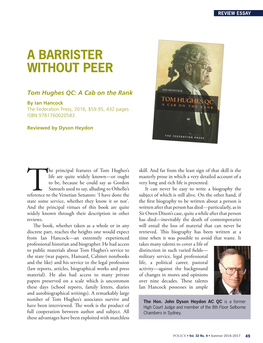 A Barrister Without Peer