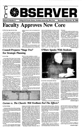 Faculty Approves New Core