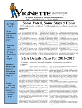 Some Voted, Some Stayed Home SGA Details Plans for 2016-2017