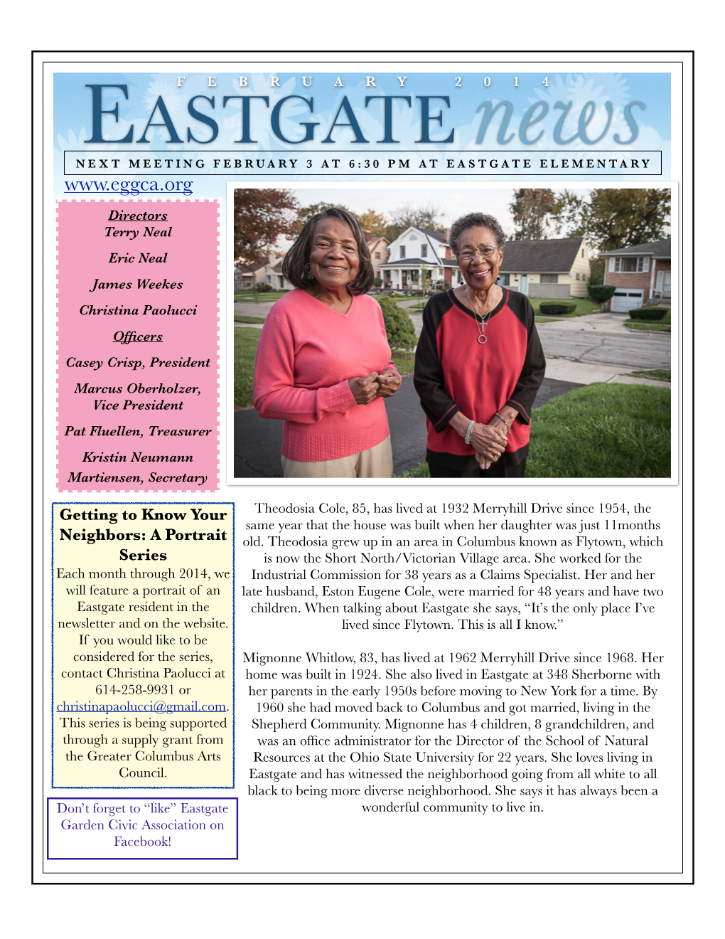 Eastgate-February 2014 News