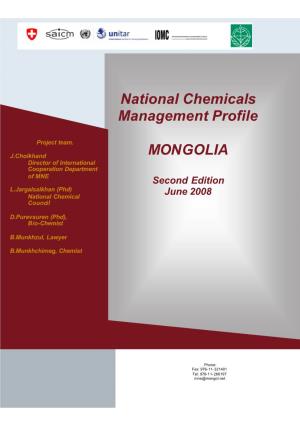 National Chemicals Management Profile MONGOLIA