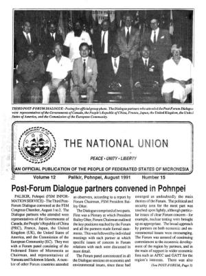 Post-Forum Dialogue Partners Convened in Pohnpei