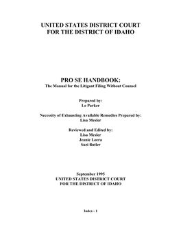 Bankruptcy Pro Se Handbook.Pdf