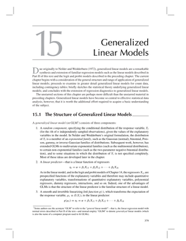 15 Generalized Linear Models