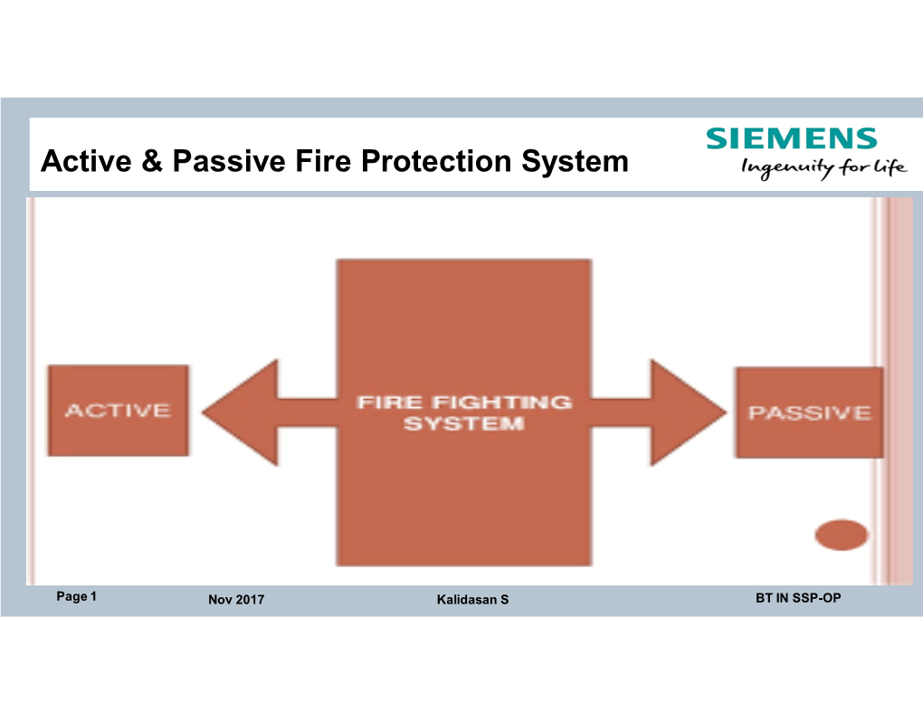 Active & Passive Fire Protection System