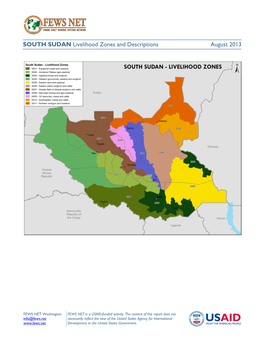 South Sudan Livelihood Zone Report Aug 2013