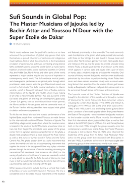 Sufi Sounds in Global Pop: the Master Musicians of Jajouka Led by Bachir Attar and Youssou N’Dour with the Super Étoile De Dakar