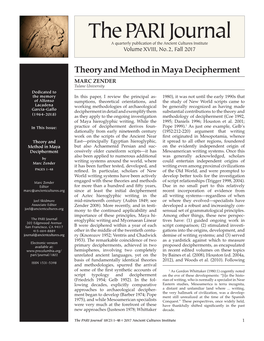 Theory and Method in Maya Decipherment