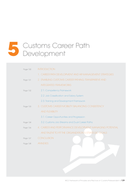 Customs Career Path Development