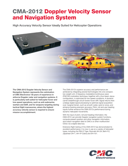 CMA-2012 Doppler Velocity Sensor and Navigation System
