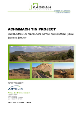Environmental and Social Impact Assessment (Esia) Executive Summary