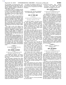 CONGRESSIONAL RECORD — Extensions of Remarks E1601 the 2Nd Brigade, 1St Armored Division