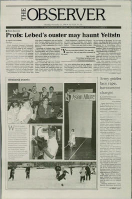 Profs: Lebed's Ouster May Haunt Yeltsin