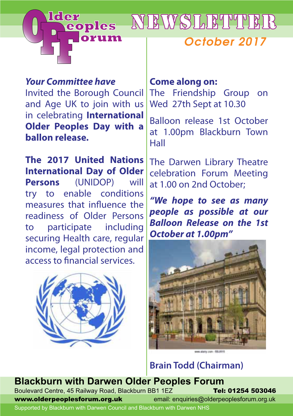 NEWSLETTER October 2017