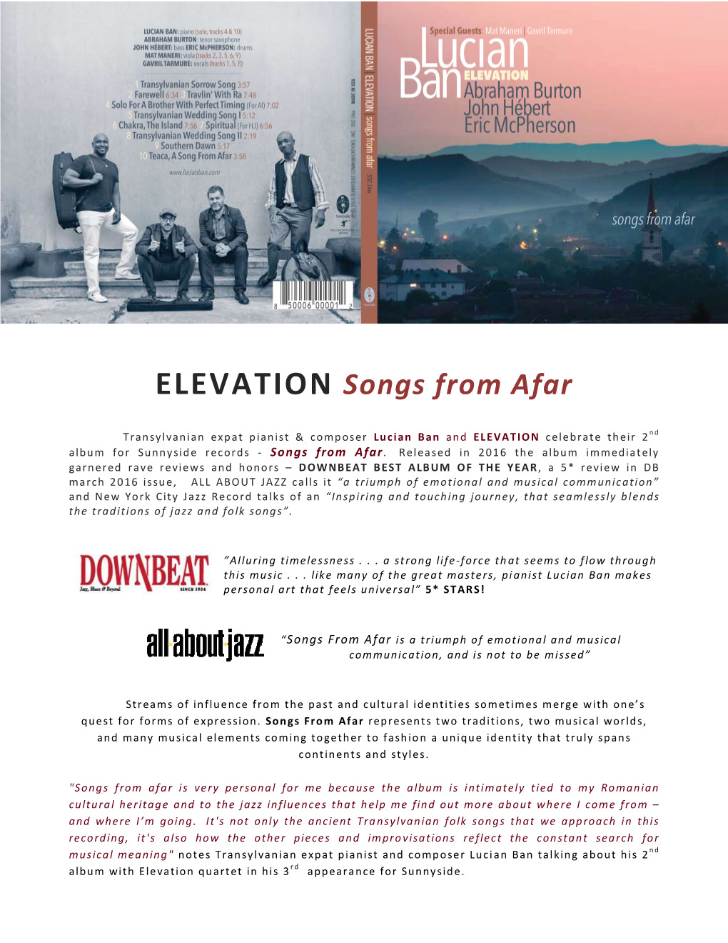 ELEVATION Songs from Afar