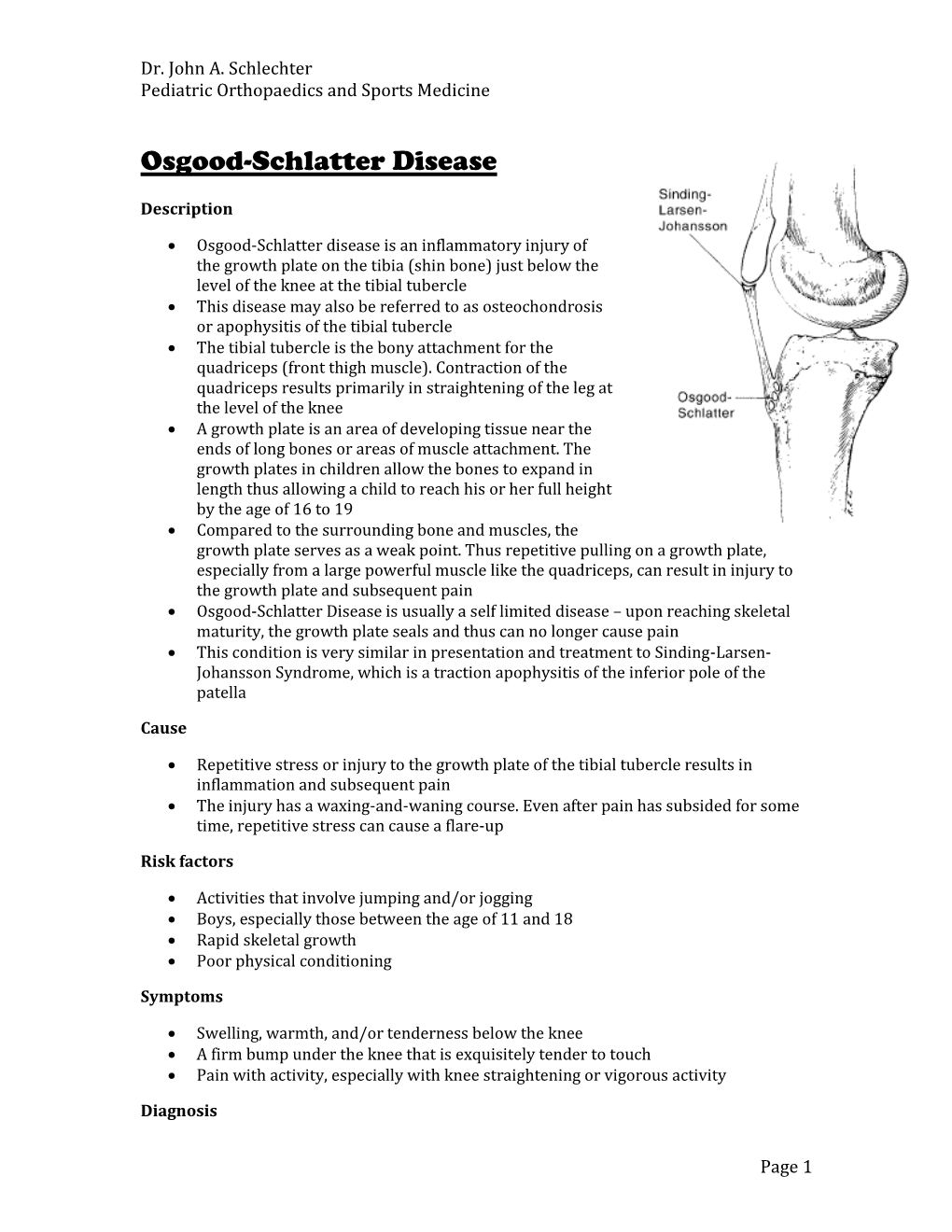 Osgood-Schlatter Disease