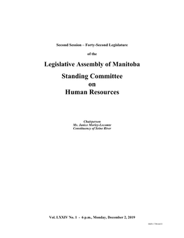 Standing Committee on Human Resources