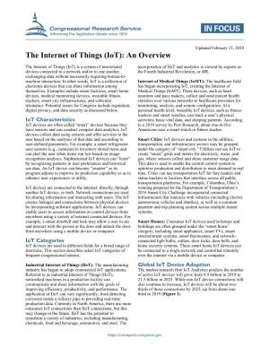 The Internet of Things (Iot): an Overview