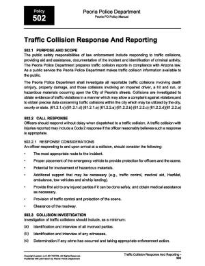 Traffic Collision Response and Reporting