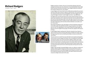 Richard Rodgers Changed the Family Name from Abrahams