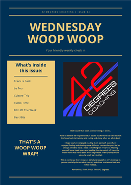 Wednesday Woop Woop 02/09/2020