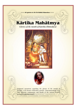 Kärtika Mahätmya Glories of the Month of Kärtika (Dämodara)