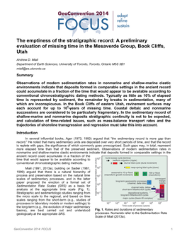 The Emptiness of the Stratigraphic Record: a Preliminary Evaluation of Missing Time in the Mesaverde Group, Book Cliffs, Utah