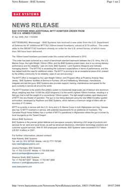 News Releases - BAE Systems Page 1 Sur 2