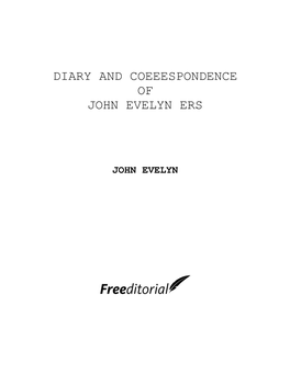 Diary and Coeeespondenceof John Evelyn