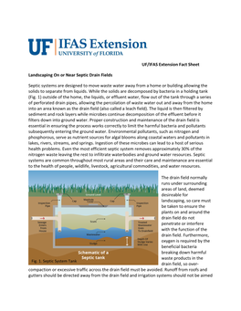 UF/IFAS Extension Fact Sheet Landscaping on Or Near Septic