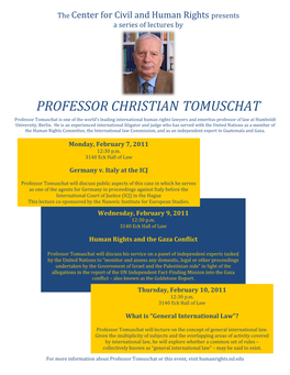 Professor Christian Tomuschat