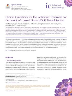 Clinical Guidelines for the Antibiotic Treatment for Community-Acquired