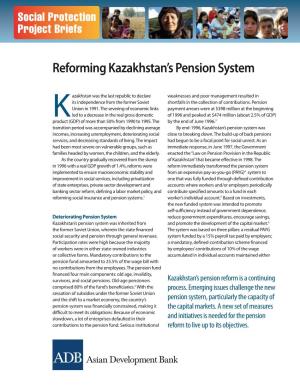 Reforming Kazakhstan's Pension System