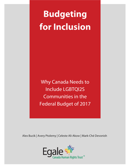 Budgeting for Inclusion 1-10