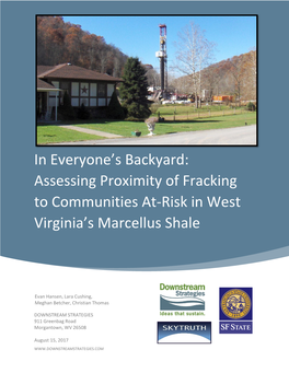 Assessing Proximity of Fracking to Communities At-Risk in West Virginia’S Marcellus Shale