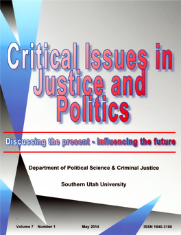 Critical Issues in Justice and Politics