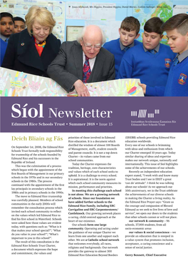 Síol Newsletter Edmund Rice Schools Trust • Summer 2018 • Issue 15