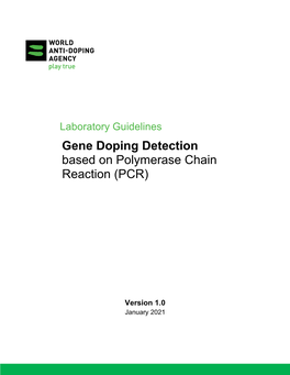 Gene Doping Detection Based on Polymerase Chain Reaction (PCR)