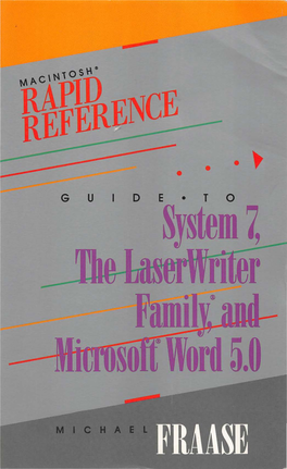 Macintosh Rapid Reference